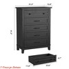 Bedroom 5 Dresser for Bedroom, 41.3 in Tall Vertical Drawer Dresser with Large Storage, Freestanding Wooden Closet Chest - 2 of 4