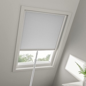 Cordless Skylight Shades 100% Blackout (White, 12-51 Wide and 12-74 High) - 1 of 3