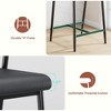 Counter Height Bar Stools Set of 2/4, Upholstered Kitchen Counter Stools with Footrest & Metal Legs, Faux Leather / Wood Back Thicken Seat Bar Stools - 4 of 4