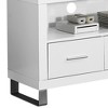 Monarch Contemporary Multimedia Entertainment Center TV Stand w/ Storage, White - 3 of 4