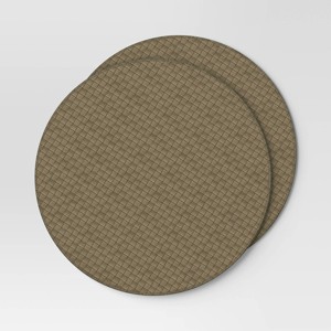 2pk Textured Faux Leather Charger Olive - Threshold™ - 1 of 4