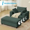Mjkone Modern Extra-Large Corduroy Upholstered Modular Sectional Sofa Set,Deep Seat Sleeper Chair Indoor with Ottoman - 3 of 4