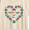 Women's - Instant Message - Im Enough For Me Vibrant Short Sleeve Graphic T-Shirt - 2 of 4