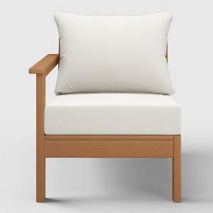 WestinTrends  Avalon Outdoor Patio HDPE Left Arm Facing Sectional Corner Club Chair with Patio Cushions - 1 of 4