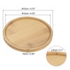 Unique Bargains Indoor Round Bamboo Planter Saucer Drip Tray Plant Drainage Trays 2 Pcs - 2 of 4
