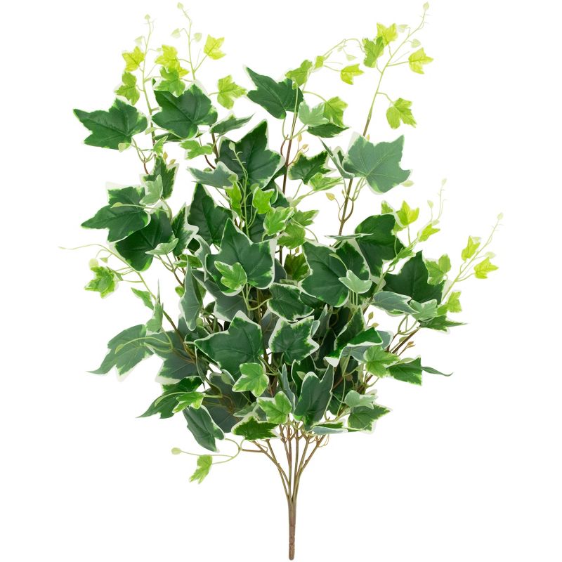 Northlight 31.5" Ivy Floral Artificial Hanging Spring Floral Bush - Green/White, 5 of 7