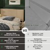 UNISOAR Wood Headboard Queen/KING Size, Fluted Panel Headboard with Vertical Groove Design, Wingback Boho Style for Bedroom, Natural Oak Finish - 4 of 4