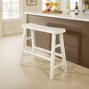 Royal Hampton 33" Wide Bar Height Bench | Trestle Legs with Footrests | Sand Mahogany Wood - 2 of 4