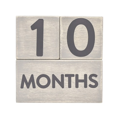 Baby Monthly Milestone Blocks Solid Wood Blocks for Baby Shower