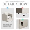 Lirago 25.2"W * 25.6"D * 30.7"H Modern Beige Linen Sofa Chair with Breathable Cushion-Compact Design for Bedroom/Reading Nook, Durable & Easy Assembly - 4 of 4