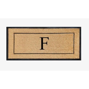 A1HC Natural Coir and Rubber Backing Monogrammed Door Mat, Anti-Shed Entry Doormat - 1 of 4