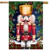 Briarwood Lane Christmas House Flag 40x28 For Outdoor Wooden Nutcracker For Christmas House Flag - 2 of 4