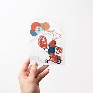 Birthday Greeting Card Pack (3ct) "Lobstah Balloons" by Ramus & Co - 1 of 4