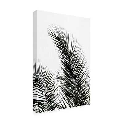 24" x 16" Light Botanical Palm Leaves Canvas Art