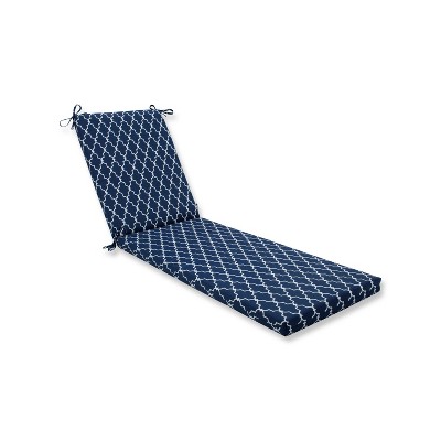 Indoor/Outdoor Garden Gate Navy Chaise Lounge Cushion - Pillow Perfect