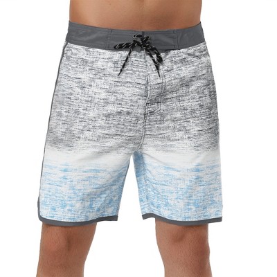 INSPIRE CHIC Men's Summer Drawstring Elastic Waist Color Block Beach Board Shorts