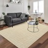 Washable Modern Plaid Printed Rug Non Slip Low Pile Rug Soft Contemporary Throw Floor Cover Foldable Indoor Carpet for Living Room Bedroom - 3 of 4