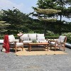 Cambridge Casual Abbington Teak Outdoor Patio Arm Chair with Cushion - 2 of 4