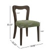 Modern Wood Dining Chairs Set of 2,Armless Upholstered Dining Chairs with Rubberwood Frame and Open Back for Dining Room or Kitchen-Koiai - 4 of 4