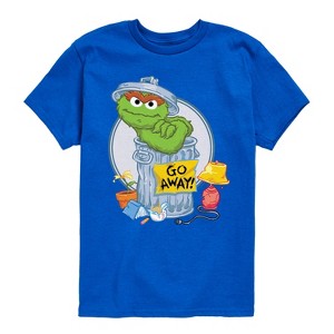 Boys' - Sesame Street - Oscar Go Away Short Sleeve Graphic T-Shirt - 1 of 4