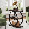 Hommoo Narrow End Table with 3 Storage Shelves - 4 of 4