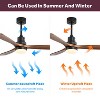 GDFStudio Blythe 52" Modern Wooden Ceiling Fan with Remote and 3CCT LED Light - 4 of 4