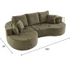 Christopher Knight Home Camilla Modern 106'' 3-Seater Upholstered Curved Sectional Sofa with 7 Pillows - 3 of 4