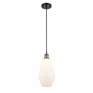 Cindyrella - 1 Light Cord Hung Mini Pendant In Industrial Style-14.5 Inches Tall and 7 Inches Wide - 1 of 1