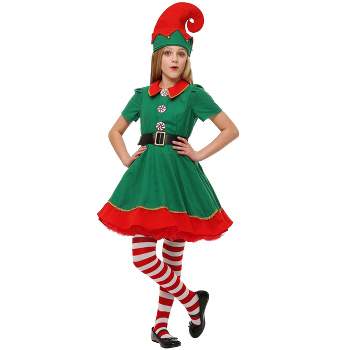 HalloweenCostumes.com Girls Holiday Elf Costume