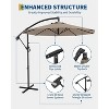 15Ft Rectangular Patio Umbrella with Base Large Patio Umbrella with Crank Handle, UV Resistant, Suitable for Outdoor Markets, Backyard, Poolside-Beige - 3 of 4