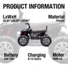 Jojoka 24 Volt Kids ATV Ride-On, Electric 4 Wheeler with 2-Seater, Ride on Toys for Big Kids with Bluetooth, Lights, Music, High Low Speed - 4 of 4