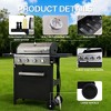 ELJGET 3/4 Burner Propane Gas Grill with Cover, 27,000 BTU Outdoor BBQ with Stainless Steel Lid & Storage Cabinet, Portable for Patio & Camping - 4 of 4