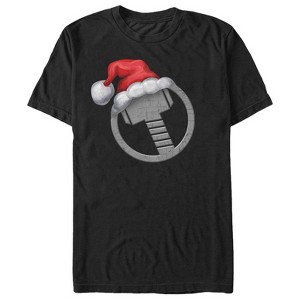 Men's Marvel Christmas Santa Thor Hammer T-Shirt - 1 of 4