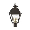 Livex Lighting Wentworth 3 - Light Post Light in  Bronze/Antique Brass - 3 of 4