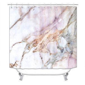 Golden Marble Wallpaper Shower Curtains for Bathroom Waterproof Fabric Bath Curtain Durable Soft Stylish Bathroom Decor 72x72 Inch - 1 of 1