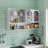 47.25" Four-door Glass Wall Cabinet Storage, Wall-mounted,Suitable for Kitchen, Living Room - 2 of 4