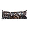 Sweet Jojo Designs Body Pillow Cover (Pillow Not Included) 54in.x20in. Boho Floral Wildflower Black Orange Blue Green - 2 of 4