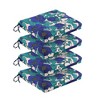 ARTPLAN Outdoor Chair Cushions for Patio Furniture, Waterproof Outdoor Cushions, Round Corner Patio Chair Cushions Set of 4 with Ties,16"x18.5"x3" - 3 of 4