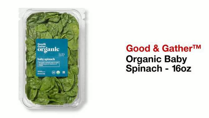 Organic Baby Spinach - 16oz - Good &#38; Gather&#8482;, 2 of 7, play video