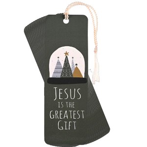Dickson's Jesus Is The Greatest Gift - Means The Most to Me - Black/White 6 x 2 Inch Paper/Tassel Place Holder Bookmark; Package of 12 - 1 of 1