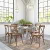 Emma and Oliver Farmhouse Wooden Trestle Base Dining Table - image 2 of 4