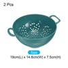 Unique Bargains Food Rice Washing Plastic Vegetable Basket Colander with Handle 2 Pcs - 2 of 3