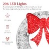 Best Choice Products 60in Pre-Lit Outdoor Christmas Wreath, LED Metal Holiday Décor w/ 206 Lights, Bow - 3 of 4