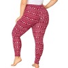 Agnes Orinda Women's Plus Size Elastic Waist Full Length Christmas Leggings - 4 of 4