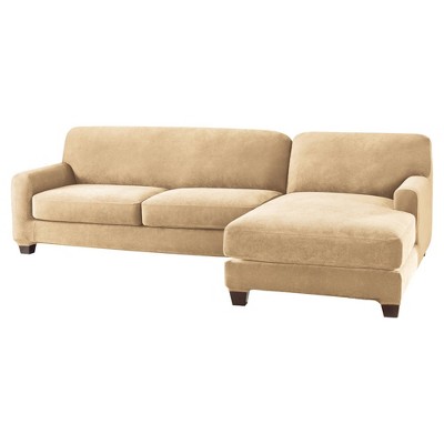 Stretch Pique Sofa Sectional Slipcover - Sure Fit