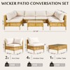 Karl Home Patio 7-Piece PE Wicker Sectional Conversation Set - 3 of 4