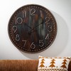 27.75"H Sullivans Rustic Metal Wall Clock, Brown - 3 of 3