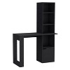 NicBex Home Office Desk 38.8" W Modern Writing Desk with Cabinet, 4-Layer Open Storage Bookshelves and Wooden Frame for Office, Study - 4 of 4