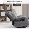 CIPACHO Rocker Recliner Chair with Swivel Fabric Reclining Chair with Cushion Rocking Chair with Footrest Charcoal Gray - 3 of 4