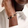 Ross-Simons Black Agate "Good Fortune" Bracelet in 18kt Gold Over Sterling - 2 of 4
